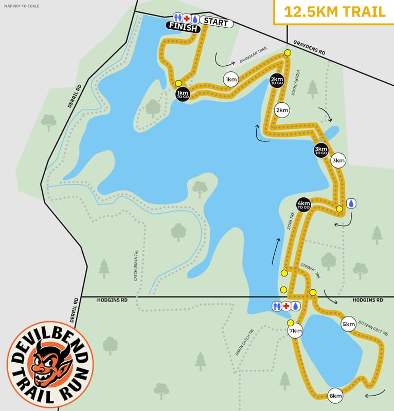 12.4km Trail course map