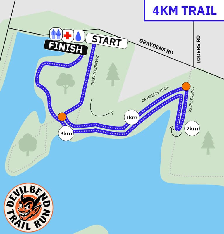 4km Trail course map