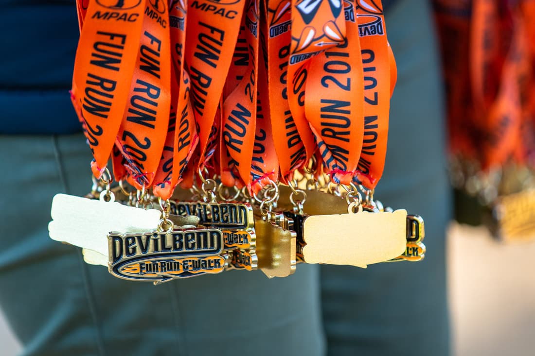 Devilbend Trail Run finisher medals