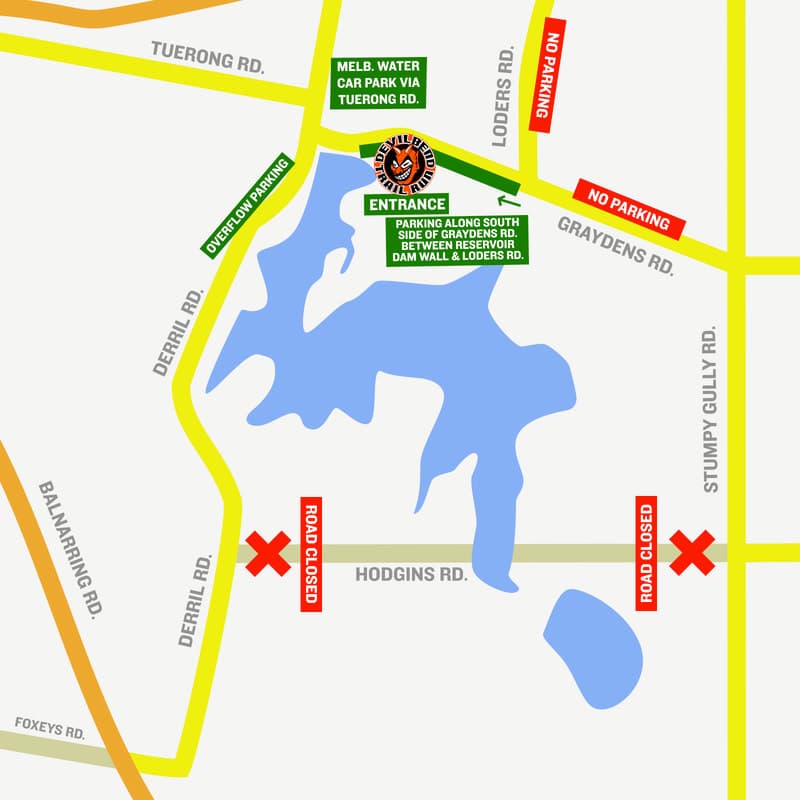 Devilbend race day parking map